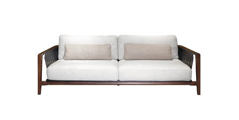 Furniture, Couch, Sofa bed, studio couch, Loveseat, Outdoor sofa, Leather, Beige, Table, Chair, 