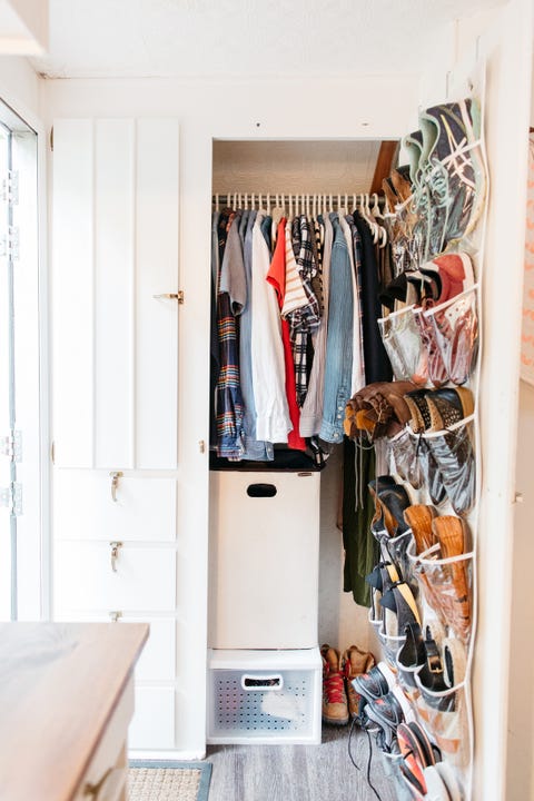 What One Couple Learned Spending A Year In Tiny Home Most Of The Closet Space This Slender Area By Entrance Way Their Trailer Clothing Storage Is Actually Quite Large For A Tiny House