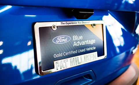 ford blue advantage license plate