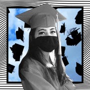 This is an image student graduating during pandemic