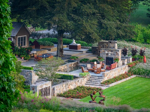 Un jardín de ensueño de estilo romántico