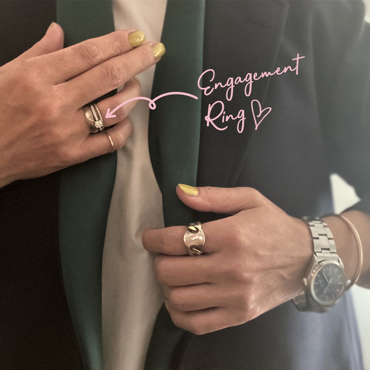 結婚後も日常使いしたくなる！ ファッションプロのエンゲージリングSNAP集♡ | ファッション | ELLE ［エル デジタル］