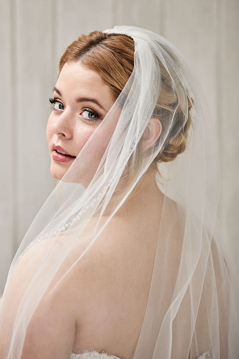 Pretty Little Liars Star Sasha Pieterse Tests 3 Wedding Hairstyles