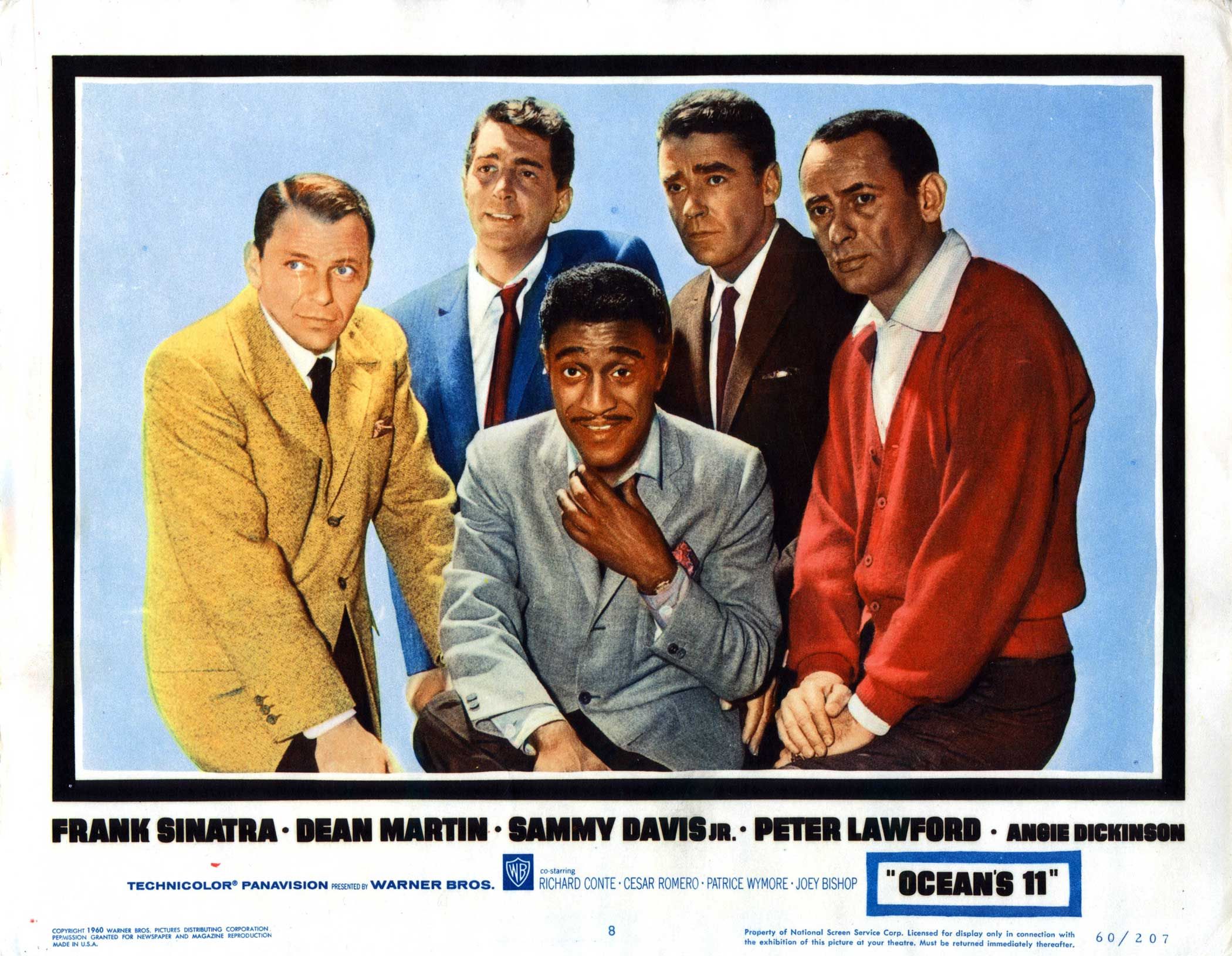 MARTIN THE RAT PACK SINATRA 8X10 PHOTO AA-212 DAVIS JR BISHOP LAWFORD 