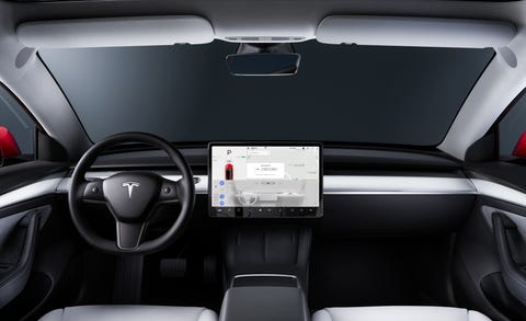 layar infotainment tesla model 3