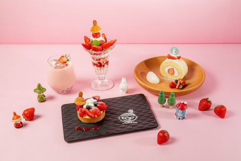 嚕嚕米香濃奶霜＋鮮甜草莓系列甜點登場！草莓季限定「草莓珍珠奶茶、小不點草莓塔」萌度爆表