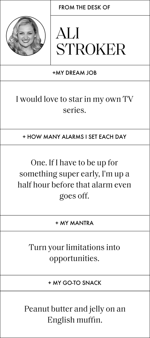 answers from ali that reads

my dream job
i would love to star in my own tv series

how many alarms i set each day
one if i have to be up for something super early, i am up a half hour before that alarm even goes off

my mantra
turn your limitations into opportunities

my go to snack
peanut butter and jelly on an english muffin