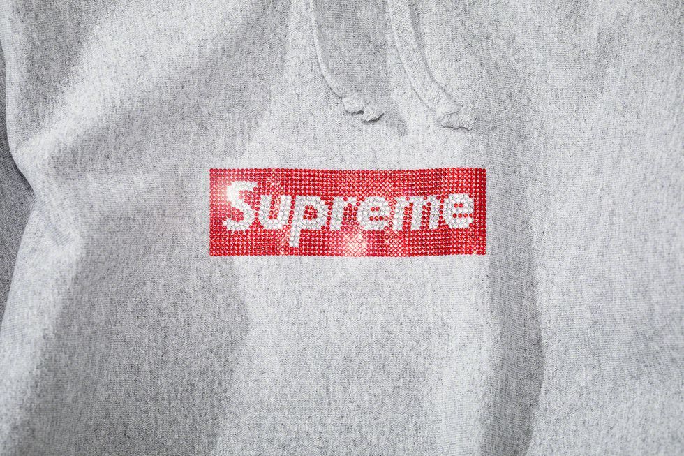 supreme shirt white and red