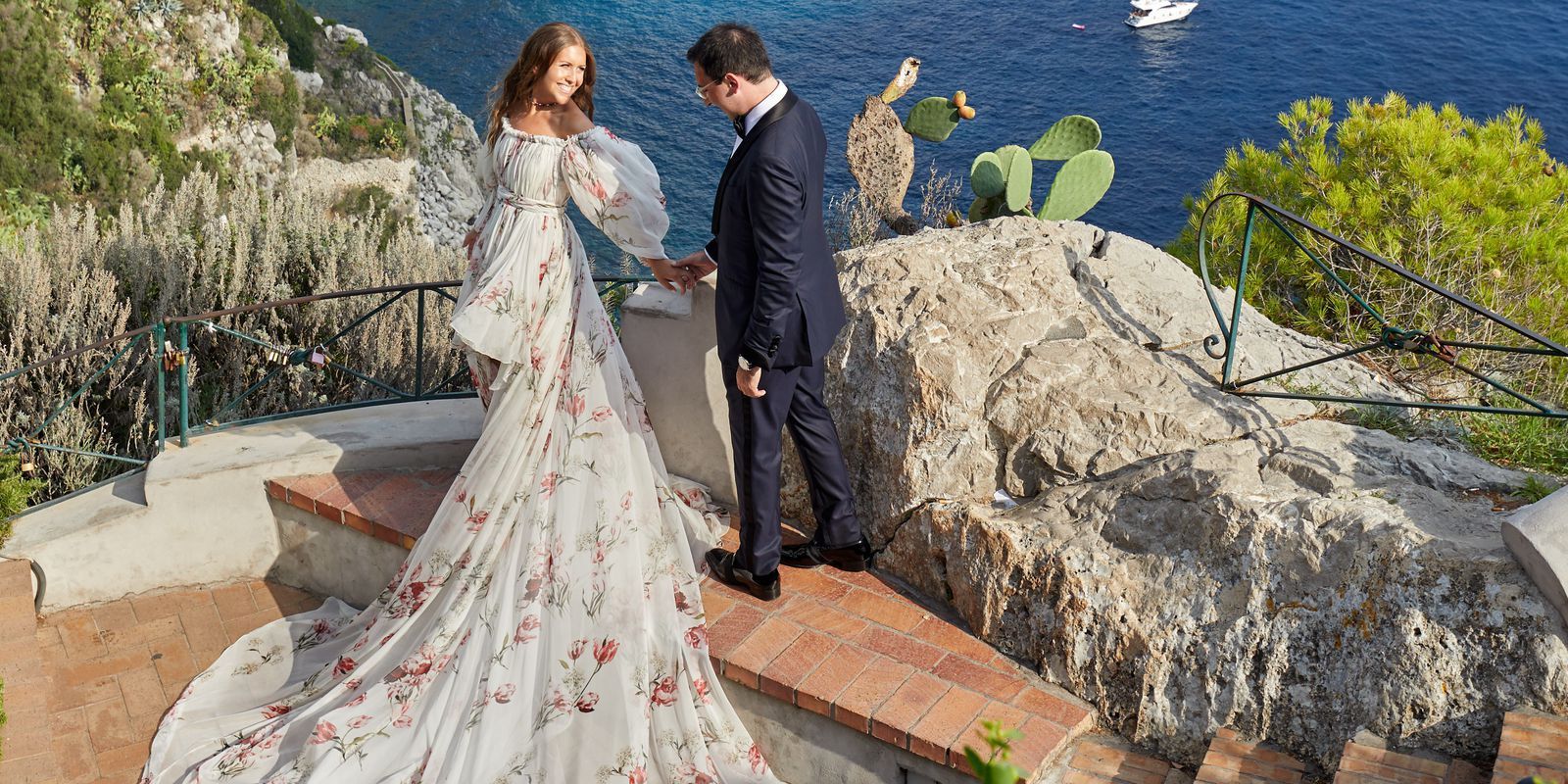 海外のおしゃれウエディング実例 イタリア カプリ島のゴージャス婚 Elle Mariage エル マリアージュ