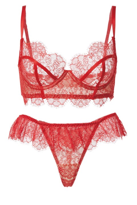 Lingerie, Undergarment, Brassiere, Clothing, Briefs, Red, Lingerie top, Pink, Lace, Nightwear,