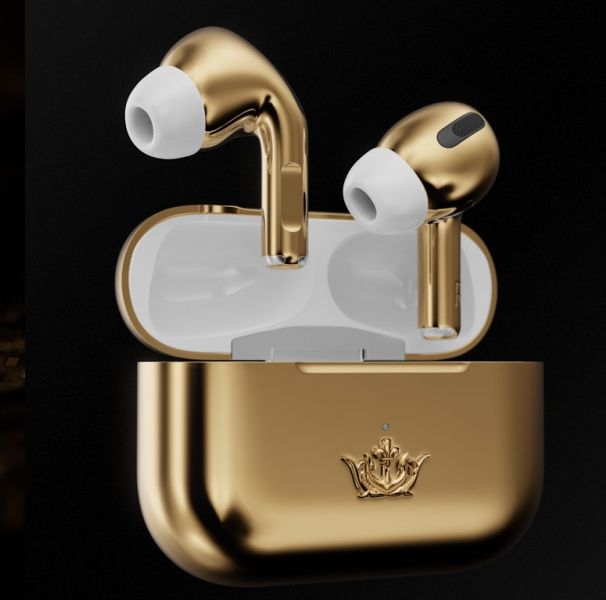 全球最頂級藍芽耳機要價200萬台幣！俄羅斯品牌推出「純金Airpods Pro」