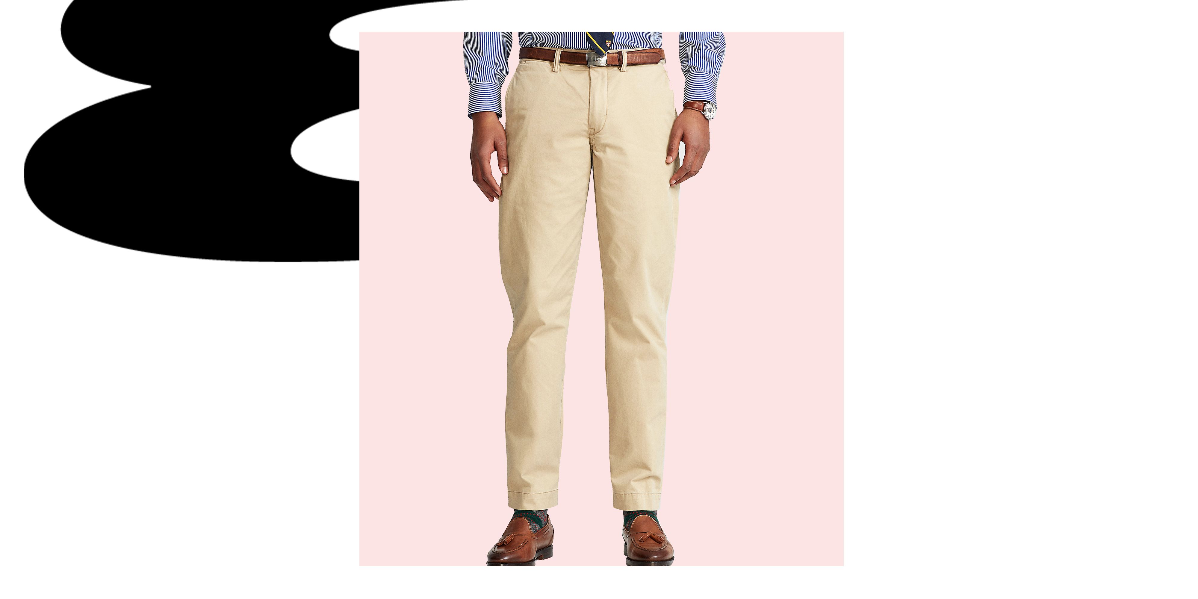 men's slim fit khaki dress pants