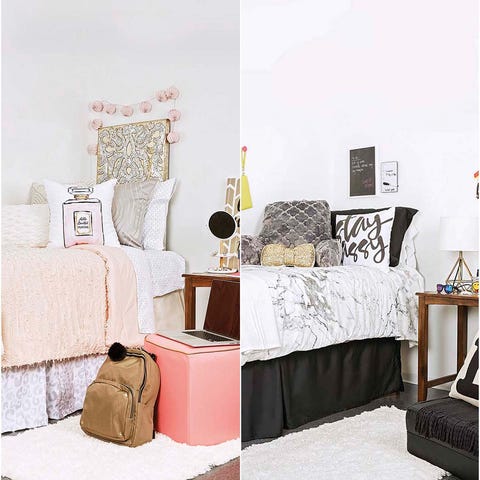 1 dormitorio juvenil decorado con 4 colores y estilos diferentes