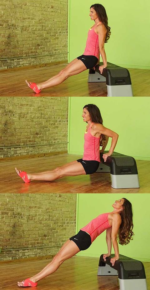 triceps dip to reverse plank