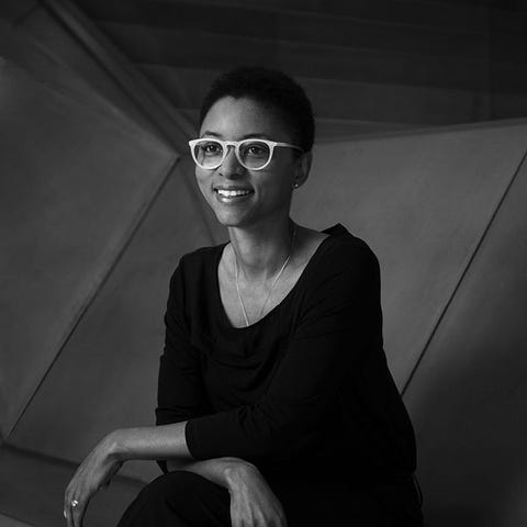 black and white headshot