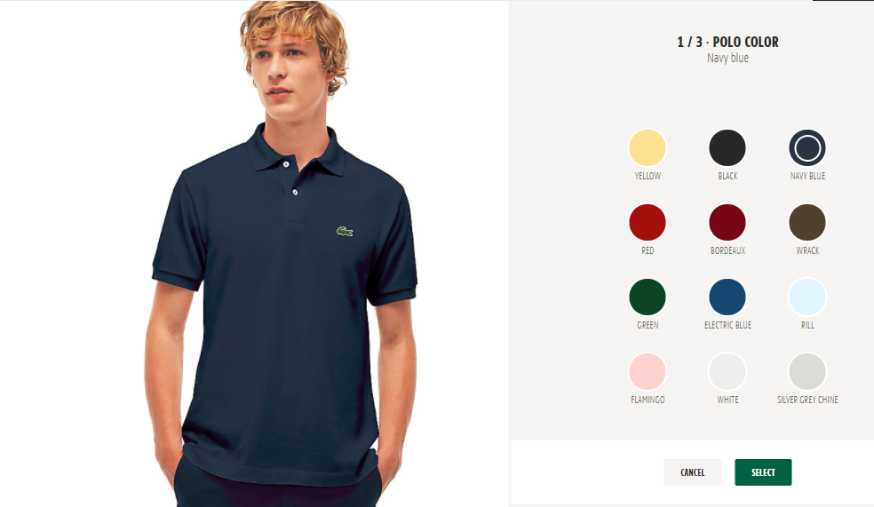 lacoste personalized polo