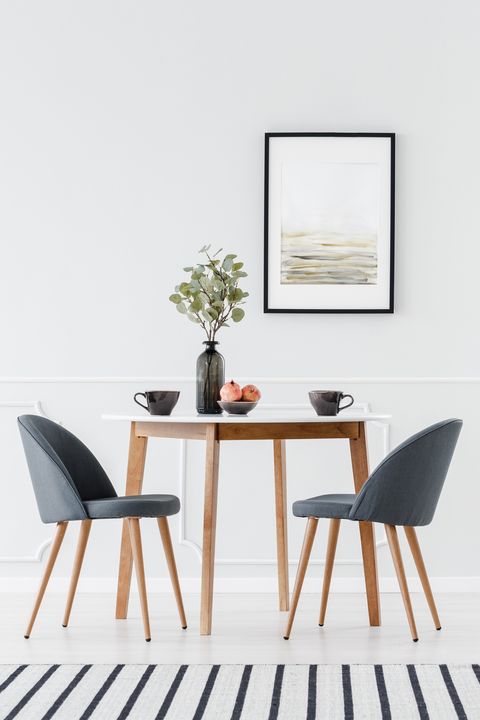 Dining furniture in minimalist interior