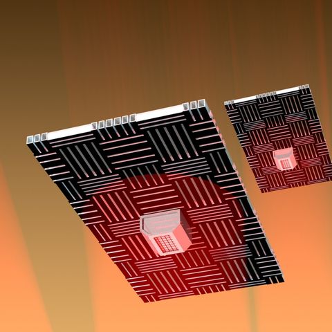 an illustration of floating nanocardboards