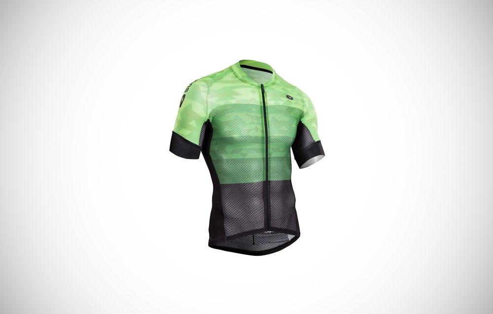 green cycling top