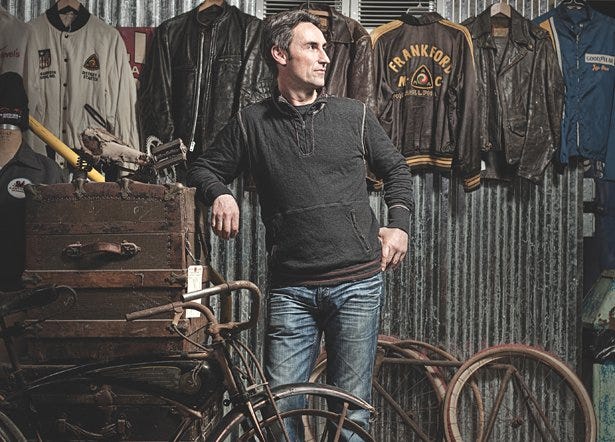 American Pickers Mike Wolfe Kicks It Old School Bicycling 