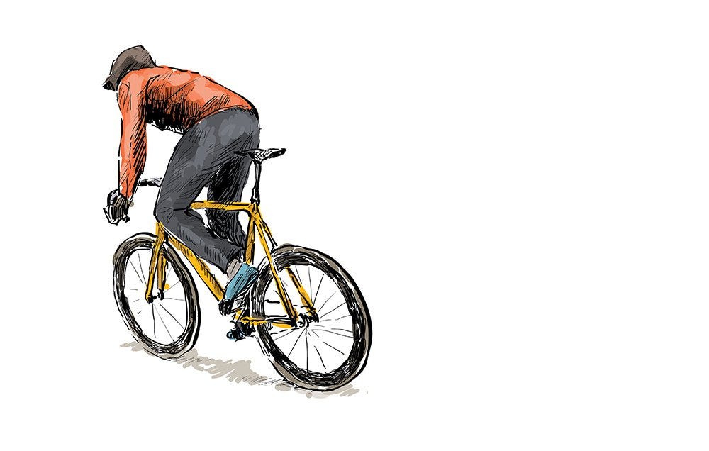 This Cyclist S Moving Bike Drawing Will Have You Hypnotized Bicycling For years risd made a drawing of a bicycle a requirement for admission. this cyclist s moving bike drawing will