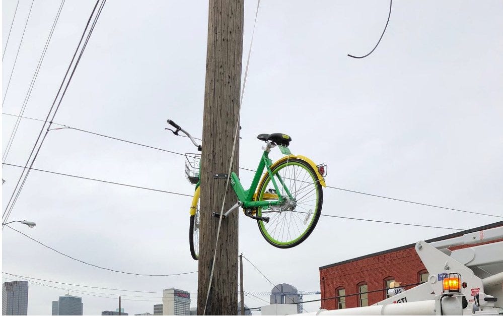 See the Extent of Dallas Dockless Bike Share Clutter in 