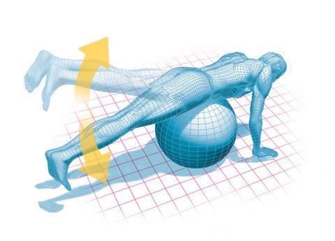 Illustration of a hip extension exercise