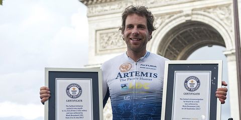 Mark Beaumont Breaks Record for Biking Around the World