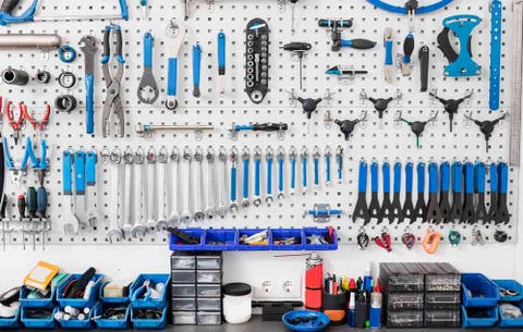 pegboard bike rack