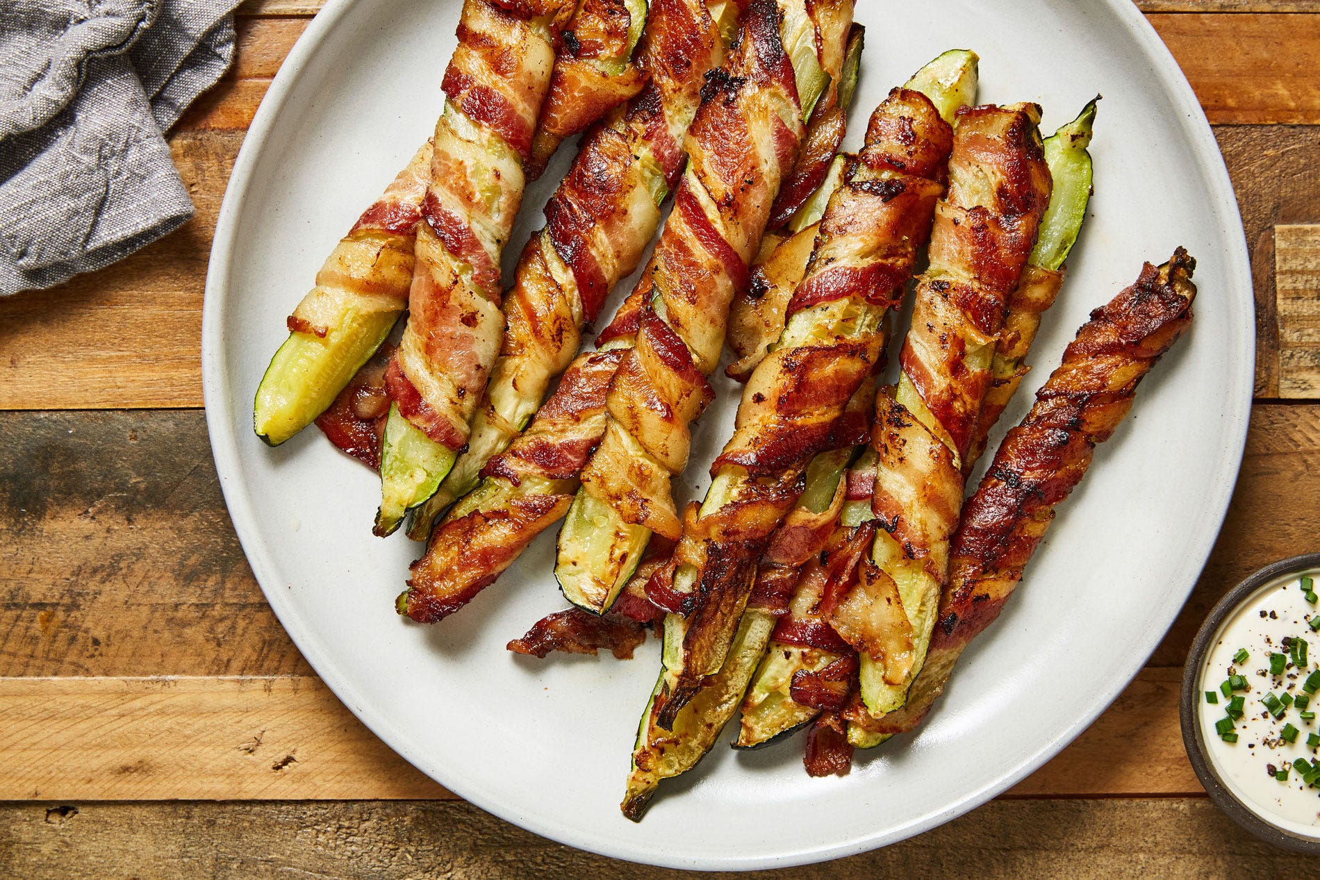 Bacon Zucchini Fries Dipped In Ranch Are Absolutely Addicting