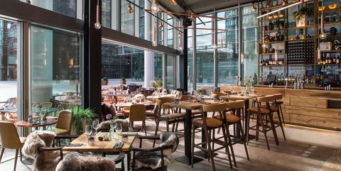 Glass, Table, Furniture, Interior design, Restaurant, Fixture, Chair, Daylighting, Transparent material, Cafeteria, 