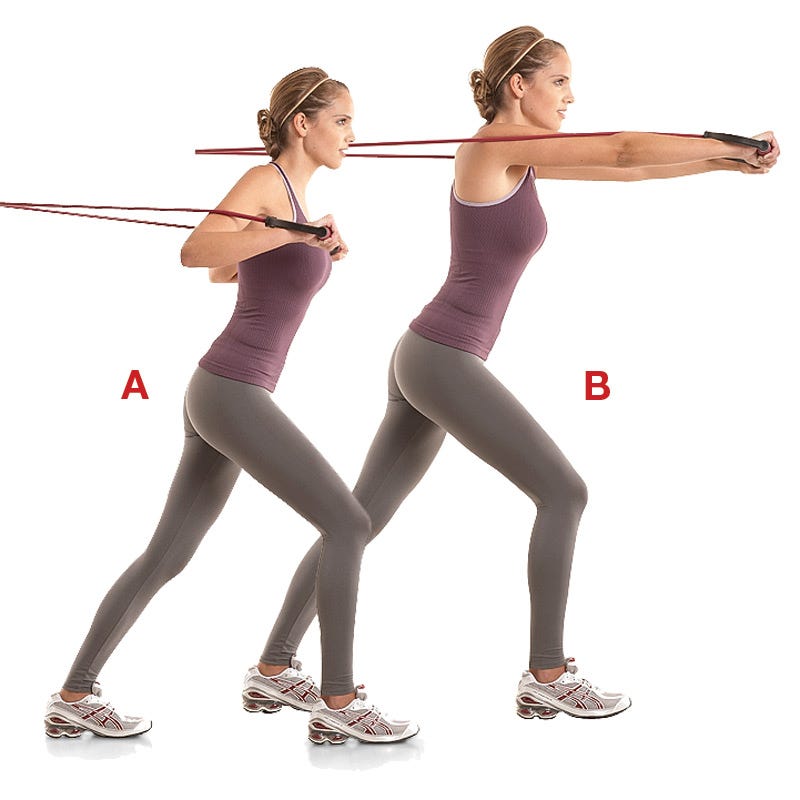 Chest Press With Resistance Band