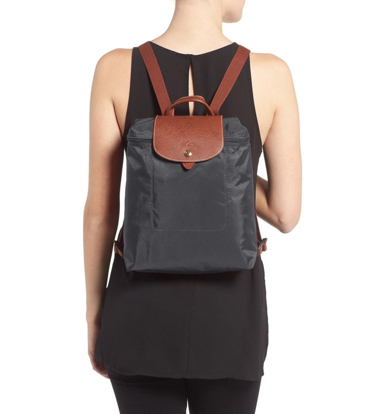 longchamp black backpack
