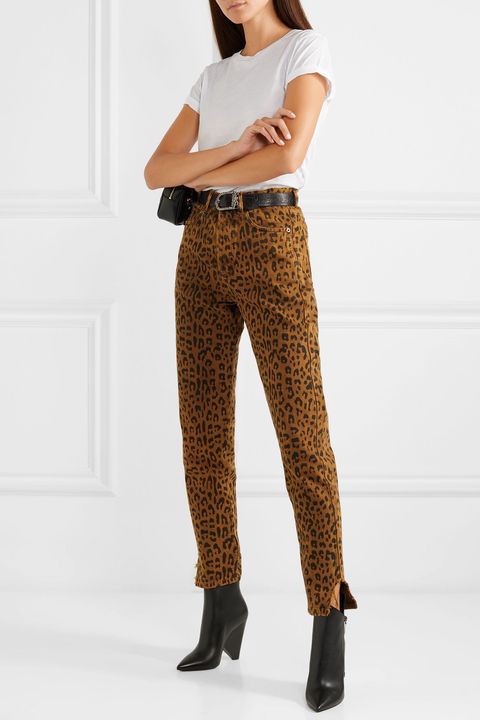 moda jeans 2019, jeans leopardato, jeans maculato, denim animalier