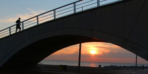 Bridge, Sunset, Horizon, Dusk, Arch, Arch bridge, Evening, Sunrise, Fixed link, Afterglow, 