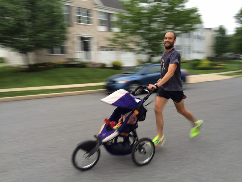 running with jogging stroller