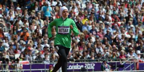 Sarah Attar at the 2012 Olympic Games in London