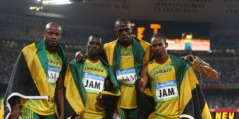 2008 men's 4x100 Jamaican team
