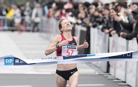 Amy Cragg is third at the 2018 Tokyo Marathon