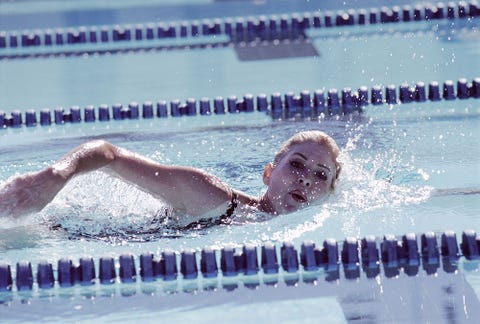 Woman swimming