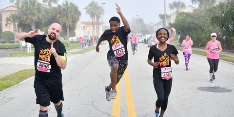 Marathon High students and a teacher completing the 2017 DONNA Half Marathon together