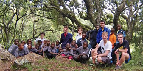 Mark Misch and athletes in Kenya