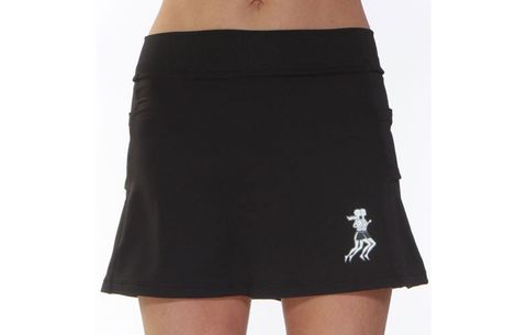 a black skirt