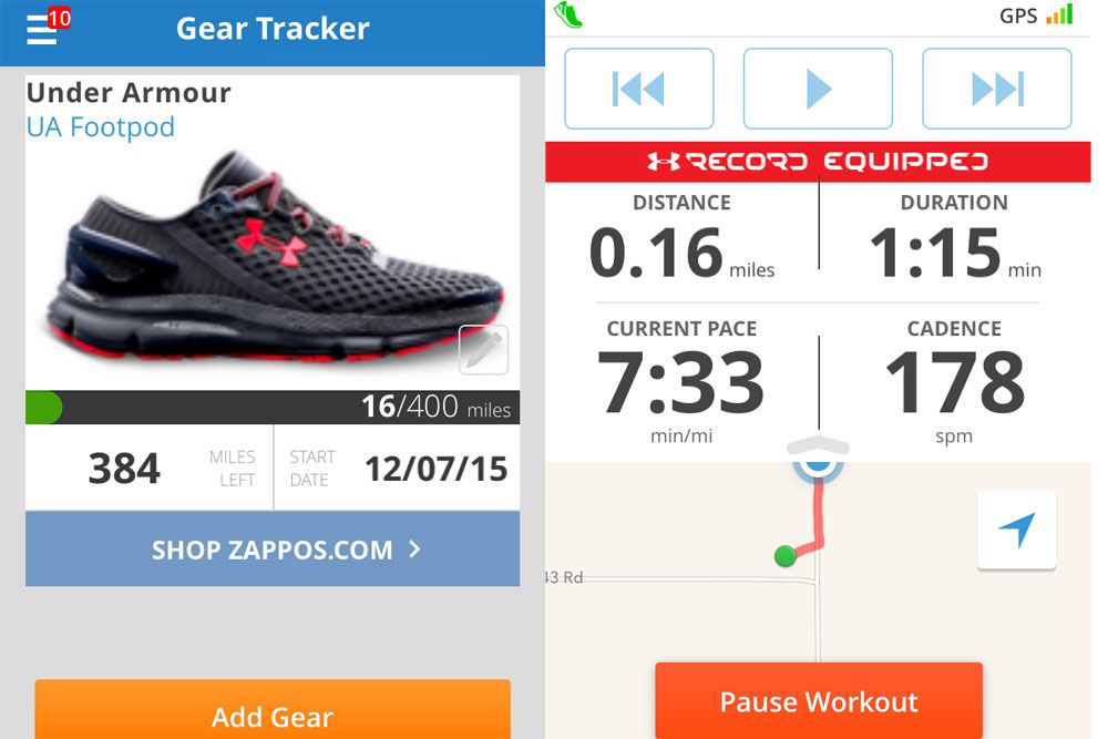 under armour step tracking shoes