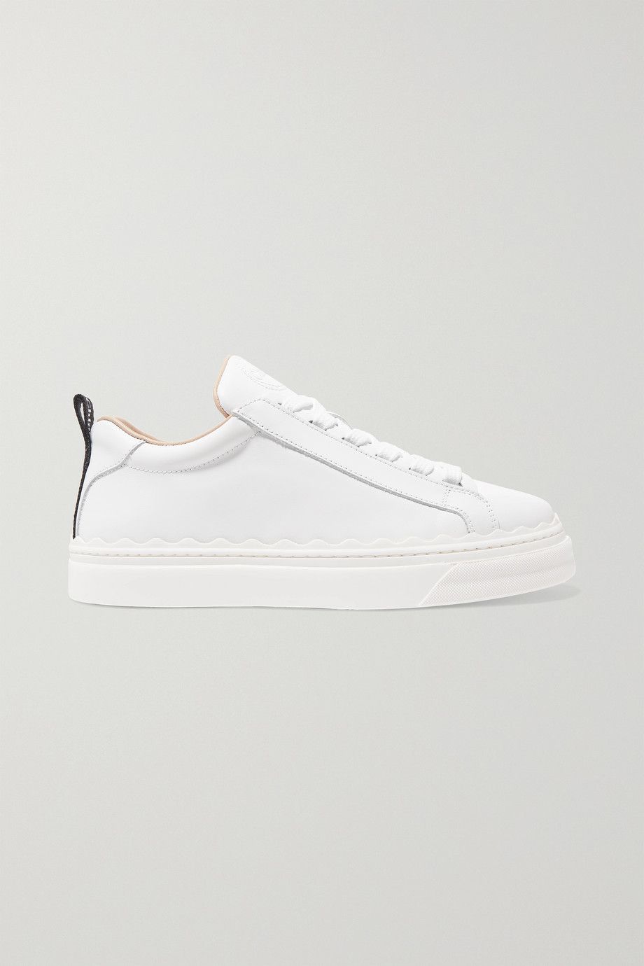 plain white leather trainers