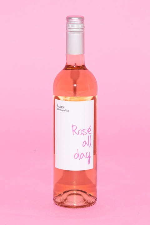 rose wine in a bag