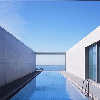 Blue, Architecture, Property, Building, Swimming pool, House, Wall, Interior design, Real estate, Home, 