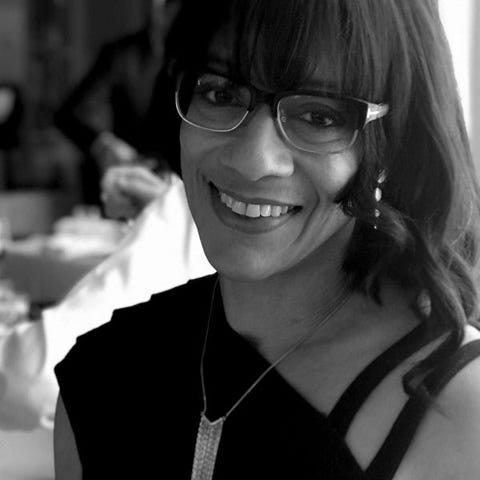black and white headshot