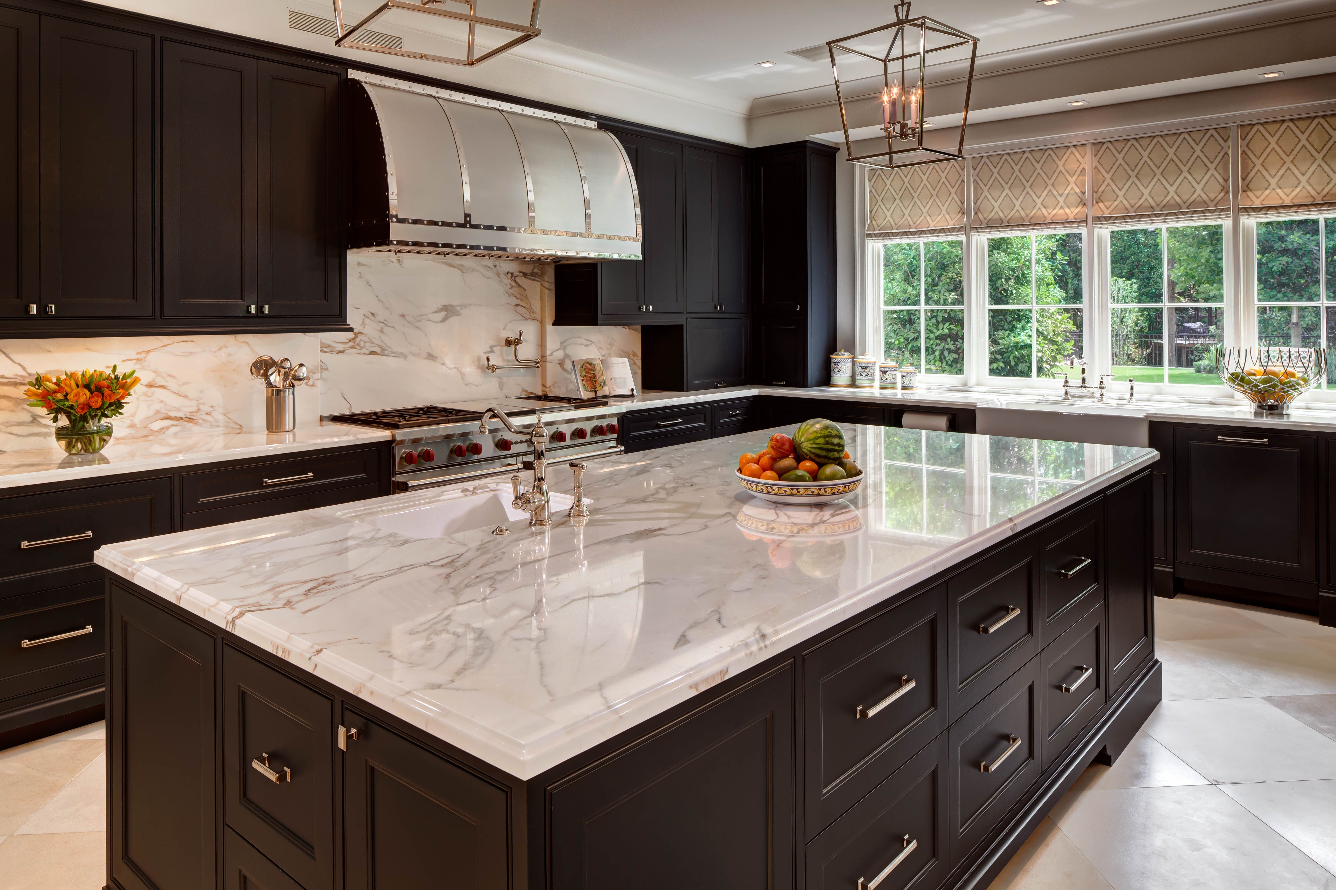 20 Polished Kitchens With Striking Black Kitchen Islands Dark Kitchen Island Trend