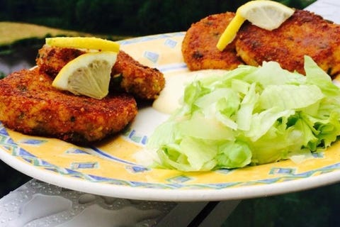 Dish, Food, Cuisine, Ingredient, Fried food, Fishcake, Cutlet, Fritter, Produce, Meat, 